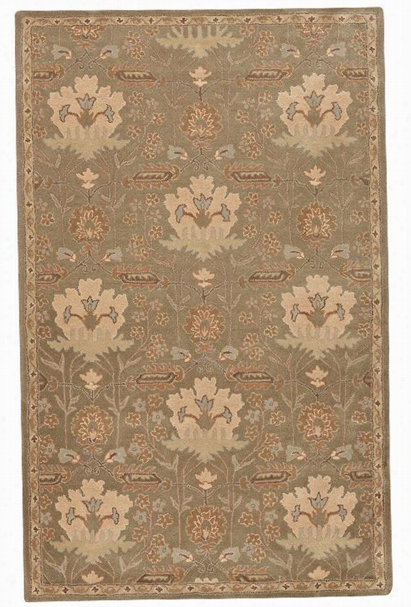 Moira Area Rug - 8'square, Forest Verdant