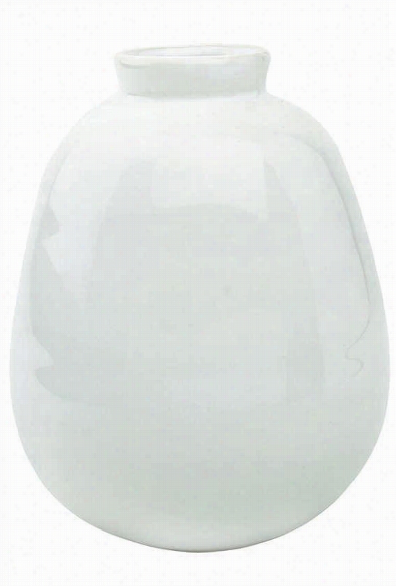 Morandi Bud Vase - 5""h Vase, White