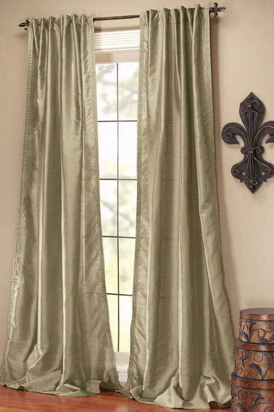 Neha Drapery Panel - 52quot;"wx96""l, Sage