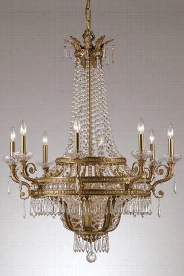 Paris Flea Twelve-light Crystal Chandelier - 43""hx34""w, Bronze Bronze