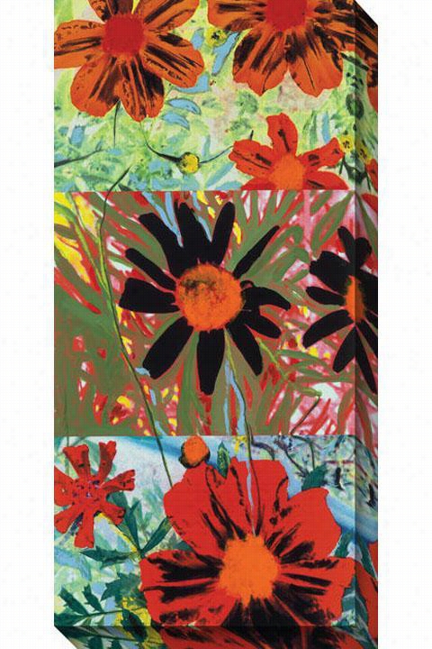 Petals And Leaves Iii Canvas Wall Art - Ii, Green