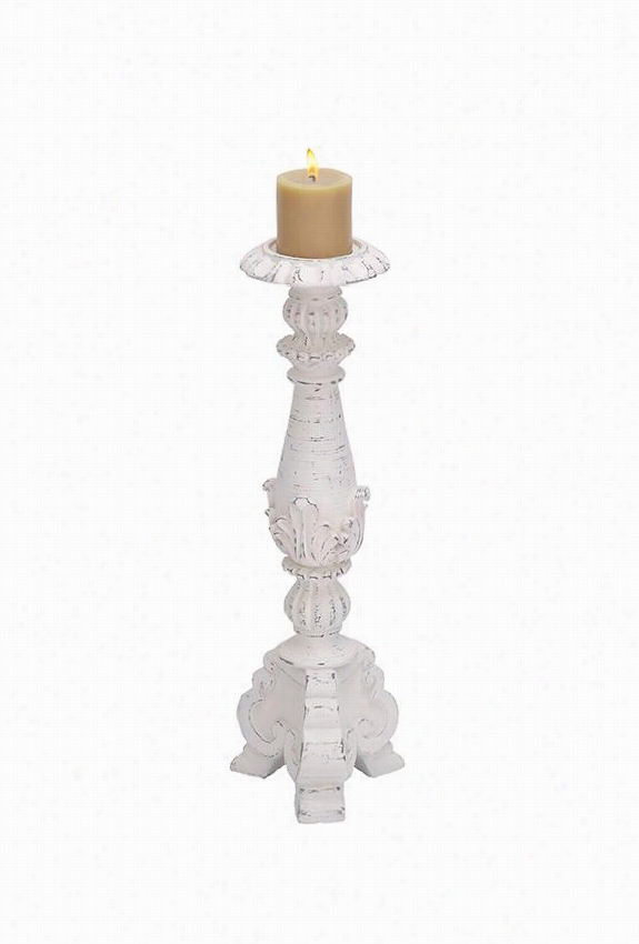 Pisa Candle Holder - Small, White