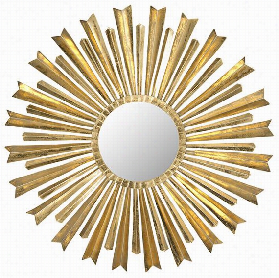 Raelynn Wall Mirror - 33""diameterx1""d, Gold