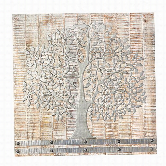 Silver Arbor Tree Of Life Wall Art - 3"&quott;squarex2.25&q Uot;", Silver Withh Wi