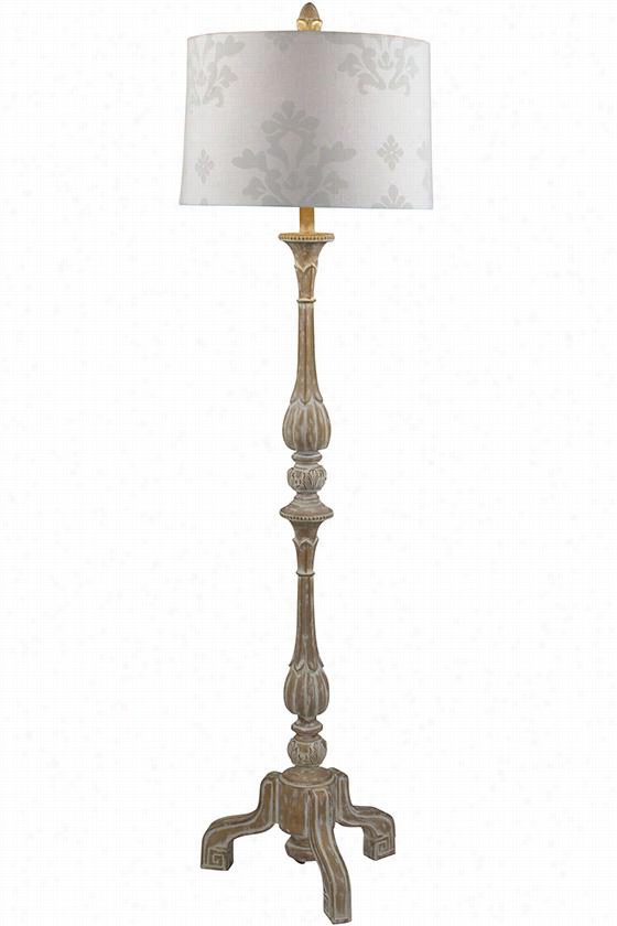 Sinestra Floor Lamp - 62""hx17""wx17""d,  Honey With Of A ~ Color Wash