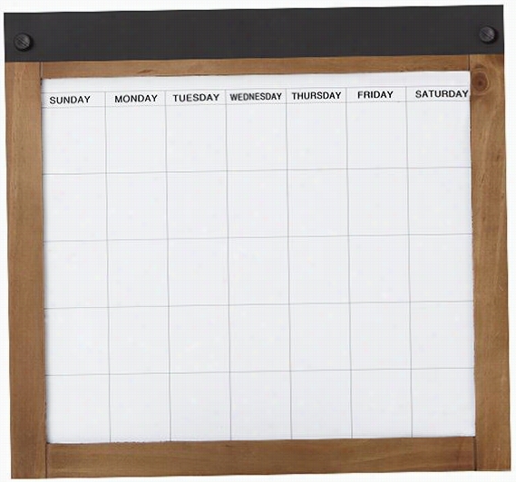 Soren Dry-erase/calendar Panel - Dryerase/calendarblack, Brown Wood