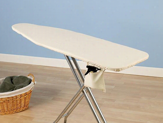 Storage Pocket Ironing Board Cover - 15"" Wide, Ivory