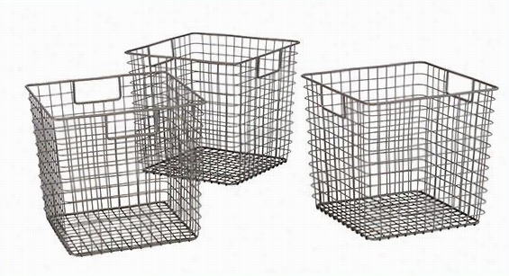 Tin Storage Basket - 10""hx11""wx11""d, Tin