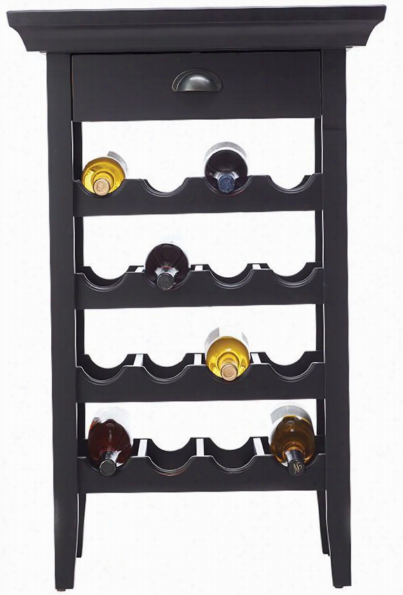 Vino Wine  Cabinet - 38" ;"hx24""wx12""d, Black