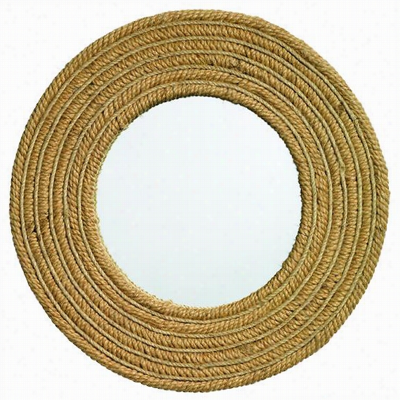 Alexis Jute Mitror-  24""diameter, Fool Jute