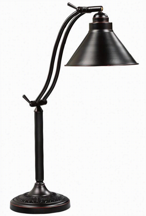 Amherst Adjustable Desk Lamp - 27""hx8"&wuot;d, Oil Rubbed Bronze