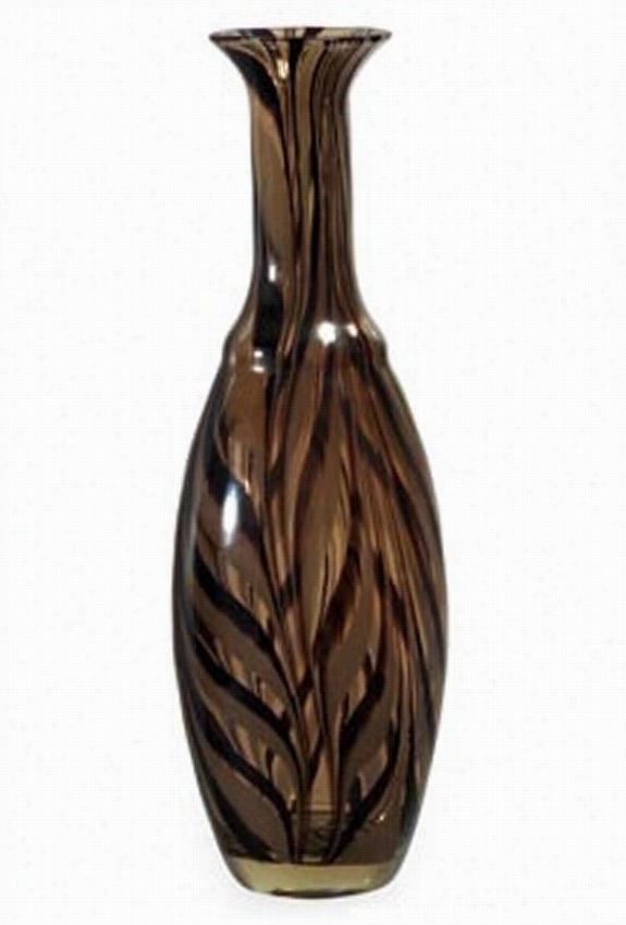 Asha Swirl Vase - Glass, Brown