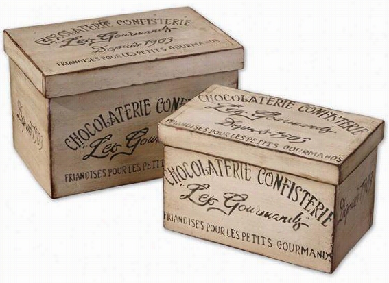 Chocolaterie Boxes - St Of 2 - Set Of 2, Ivory