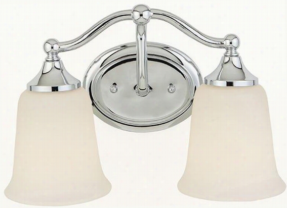 Claridge 2-lightvanity Ligh Ting - 8.25""hx13"&qyot;wx6""d, Silver Chrome