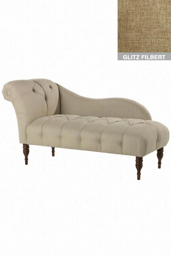 Custom Chauce D Upholstered Lounge - 32.""hx6 8""wx29"&quuot;d, Glz Flbrt-b