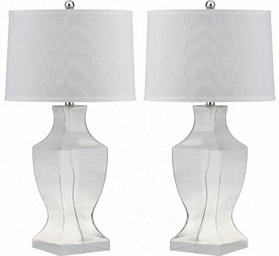 Danielle Table Lamps - Set Of 2 - Set   Of 2, Clear