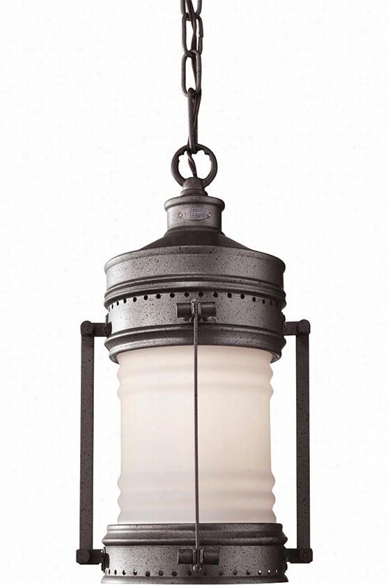 Dockyard 1-light All-weather Exterior Patio Pendant - Medium, Distressed Silver