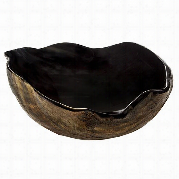 Horn Round Bowl - 5.25""hxl1.5""wx11""d, Mourning