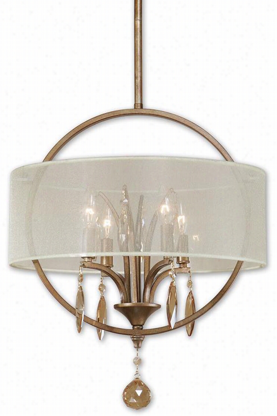 Juliefa 4-light Pendant - 66.25""hx17.75""diameter, Burrnished G0ld