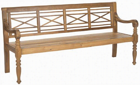 Karoo All-weaherr Outdoor Patio Bnch  - 34hx70wx23""d, Ivory