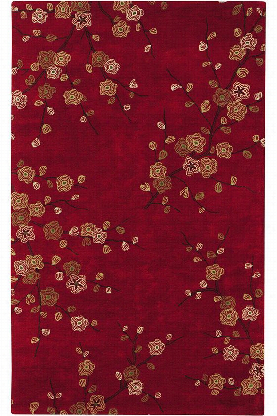 Kimono Area Rug - 7'9"" Large, Red