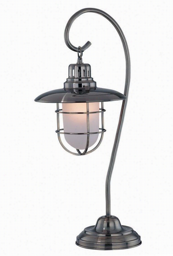 Lantrrna Table Lamp - 23.25h X 11""w, Co Pper Brass