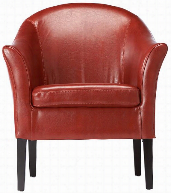Leather Monte Carlo Club Chair - Standard, Orange