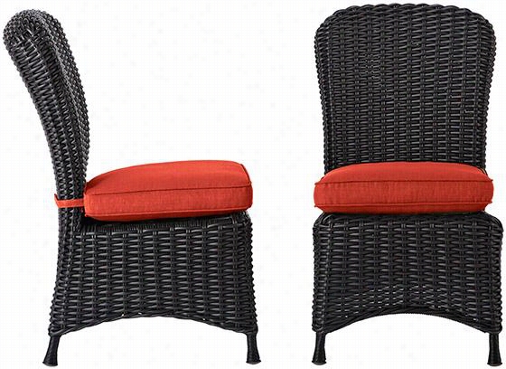 Martha Stewart Living Lakee Adela Dining Chairs - Set Of 2 - Set Of Two, Charcoal/spice