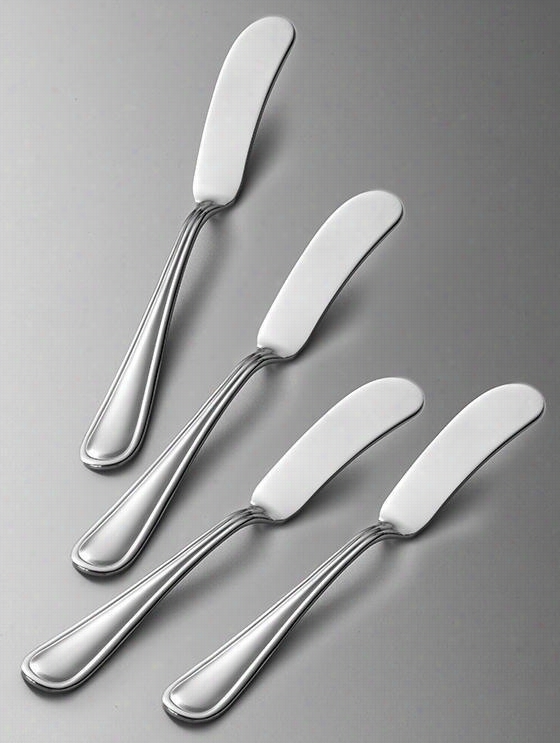 Melanie Spreaders - Set Of 4 - Set Of 4,silver