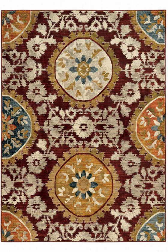 Nora Area Rug - 1'10""x3', Red