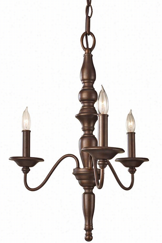 Prescott 3-light Chandelier - 21.75"&qu Ot;hx18.25""diameter, Prescott Bronze