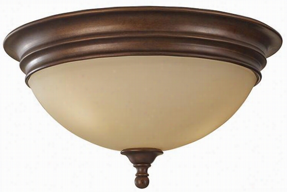 Prescott Flush Mount Ceiling Light - 6. 5""hx14.75&wuot;"diameter, Prescott Bronze