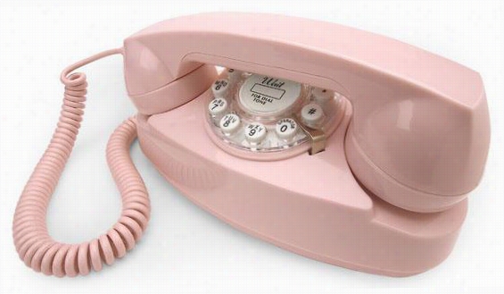 Princess Phone - 4.25""hx8.5"&quoy;w, Pink