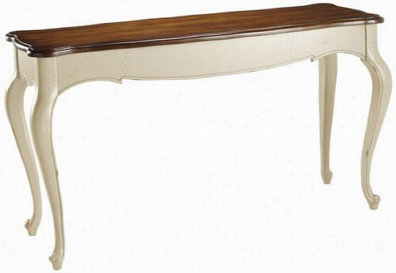 Provence Sofa Console Table - 31""hx54""w, Cream/chestnut Tp