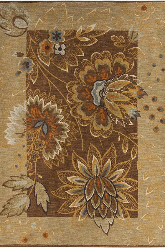 Rhind Area Rug - 5'3""x7'3&wuot;", Coffee Brown