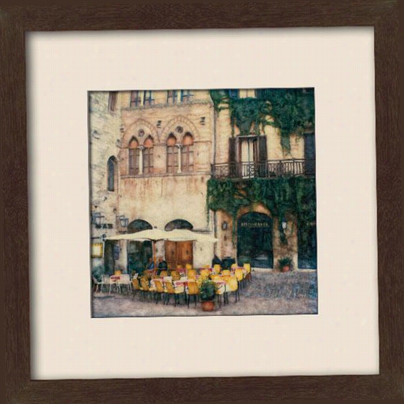 Ristorante Framed Wall Art - 27""hx27&uot;"w, Matted Espresso