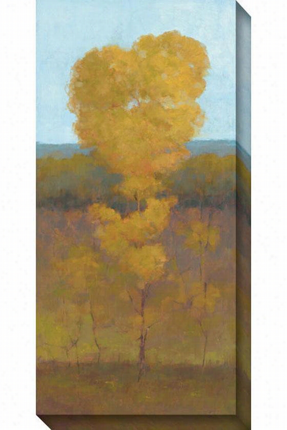 Solitary Tree Ii Canvas Wall Art - Ii, Yellow