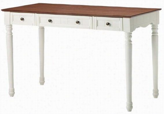 Southport Computer Desk - 30"&qot;hx48""w X24"", Ivory And Oak