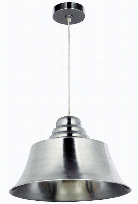 Spinnaker 1-light Pendant -- 13""hx18""diamete, Grey Steel