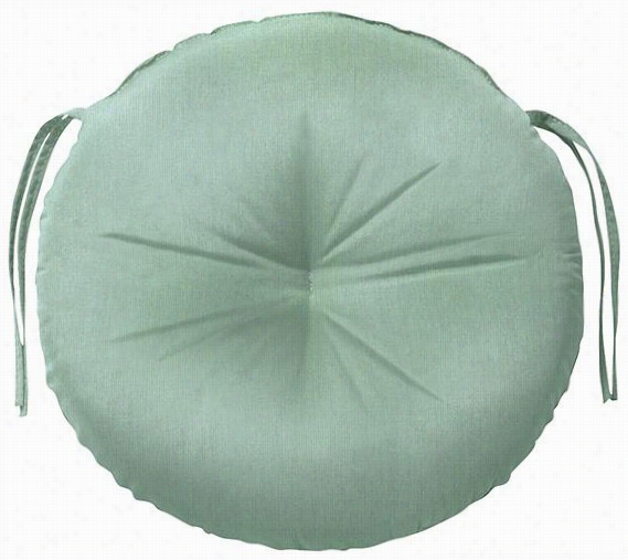 Tufted Round All-weather Outdoor Patio Chairr Cushion - 3""hx51""wx15""d, Mist Sunbrella