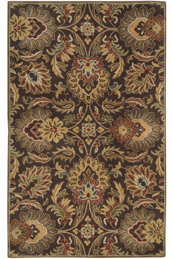 Watkins Area Rug - 8'x10' Oval, Chocolate Brown