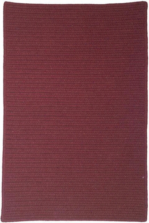 Wilshire Rectangular Braud Texture Area Rug - 5' Square Serge, Maroon