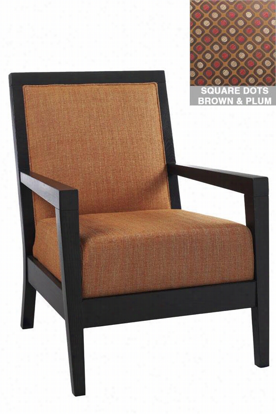 Cade Armchair - 38""hx28""w, South Dts Brown/plum