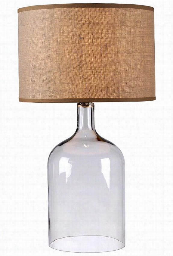 Capri Table Lamp - 30""hx16""diameter, Clear