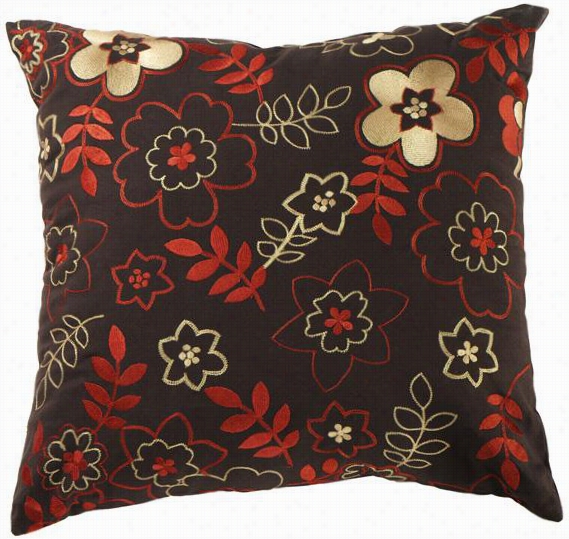 Carissa Decorative Pillow - 20hx20wx7d, Brown