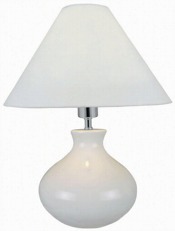 Chaka Table Lamp - 17""hx14&quto;"d, White