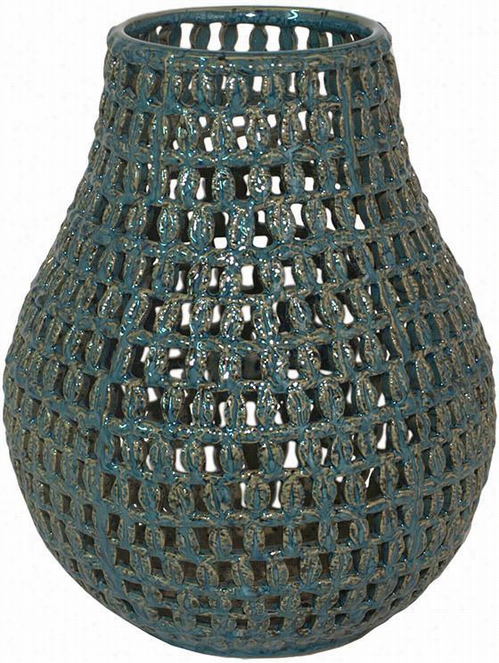 Chennai Ceramic Vase - Large, Blue