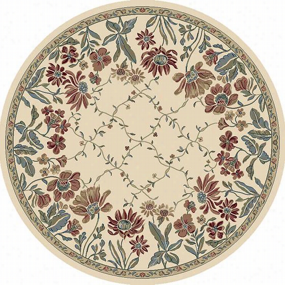 Coughlin Area Rug - 5'3""circularly, Ivory