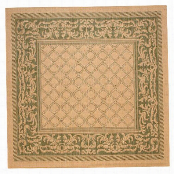 Couristan Entwined All-weather Area Rug - 8'6"" Square, Green