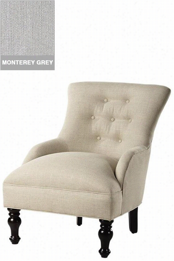 Custom Elaine Accent Chair - 35""xh26""wx32"&q Uot;d, Monterey Grey